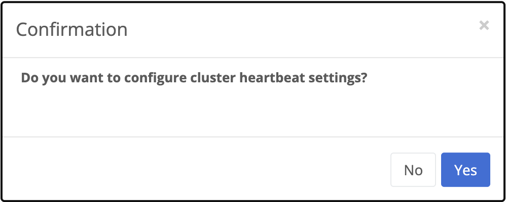 Prompt to configure heartbeat settings