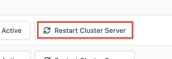 Restart Cluster Server Button