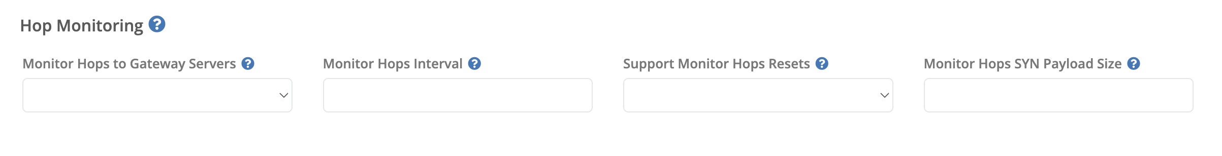 screenshot of gateway client hop monitor settings