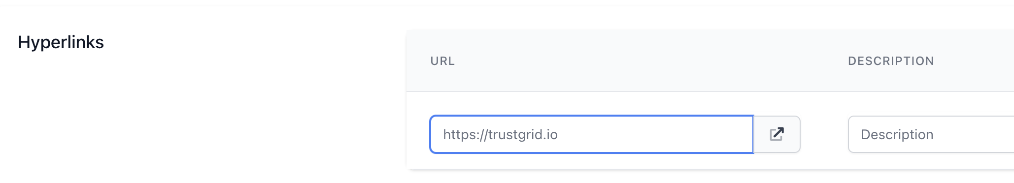 hyperlink form
